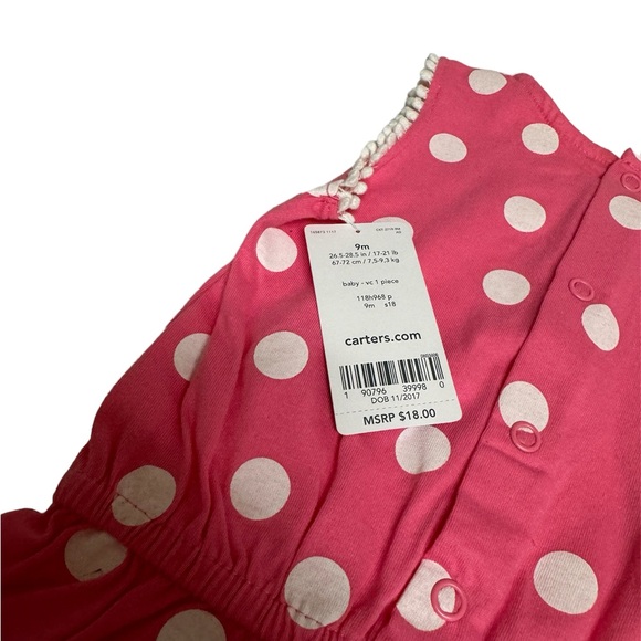 Carters Polkadot Romper size 9m - Picture 4 of 4